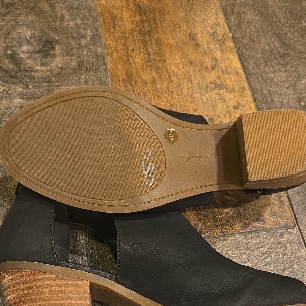 LUCKY Black Ankle Boot/sandals - Picture 2 of 7